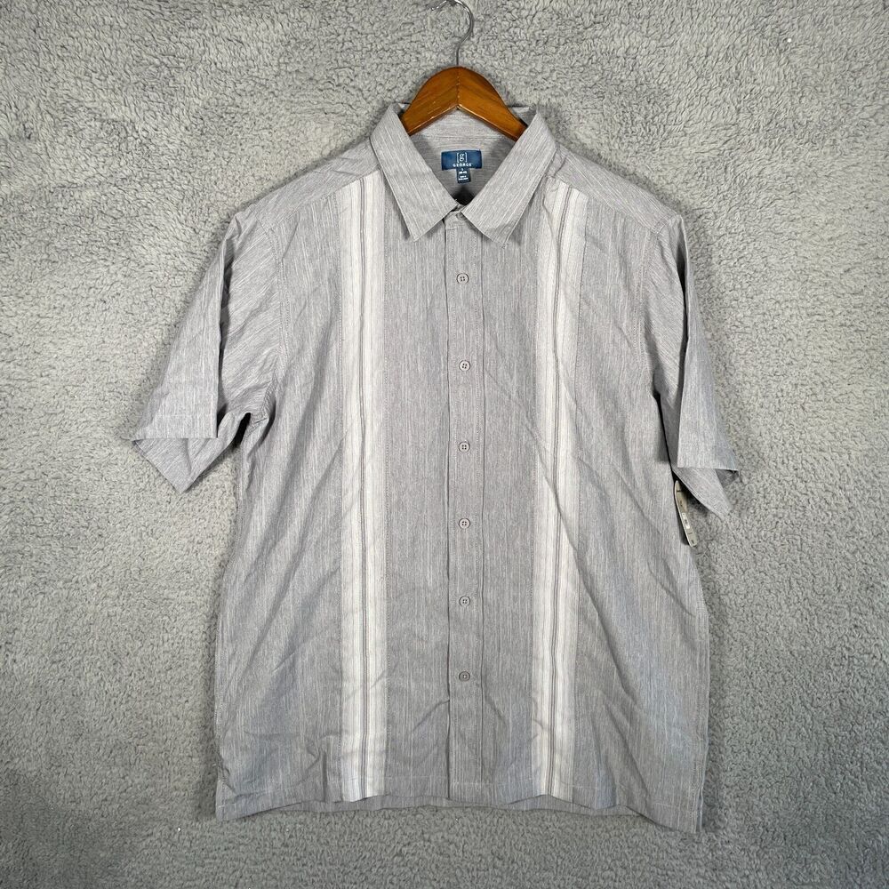 George Microfiber Button Down Shirt Size Large (42-44)